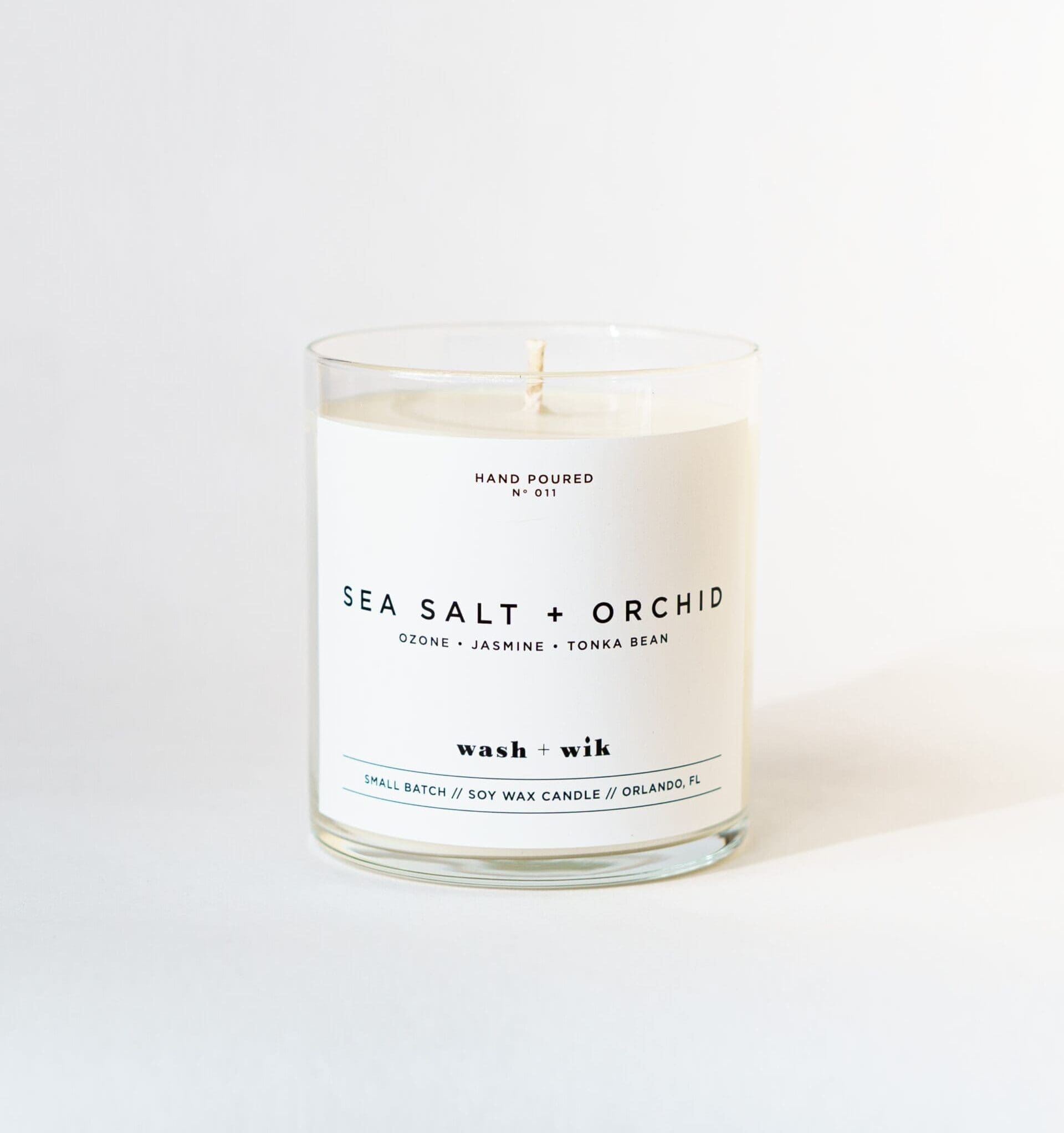 Sea Salt + Orchid Soy Wax Candle