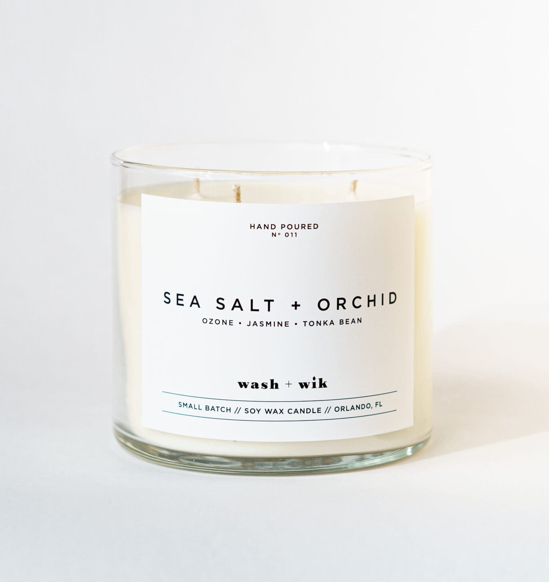 Sea Salt + Orchid Soy Wax Candle - Image 3