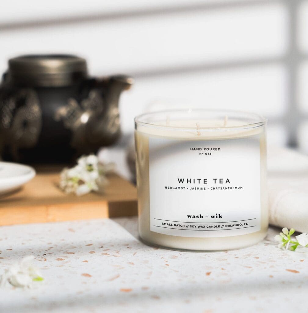 013-White Tea-3 Wick