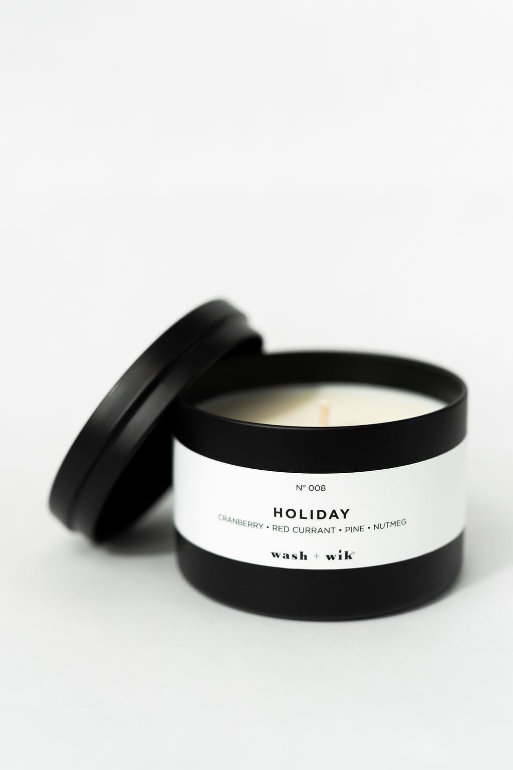 Soy Wax Candle, lid leaning on the side