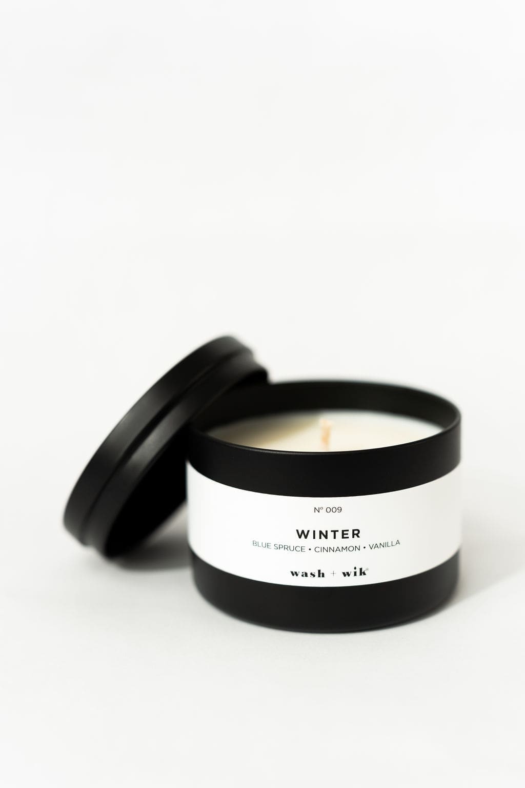 Soy Wax Candle, lid leaning on the side
