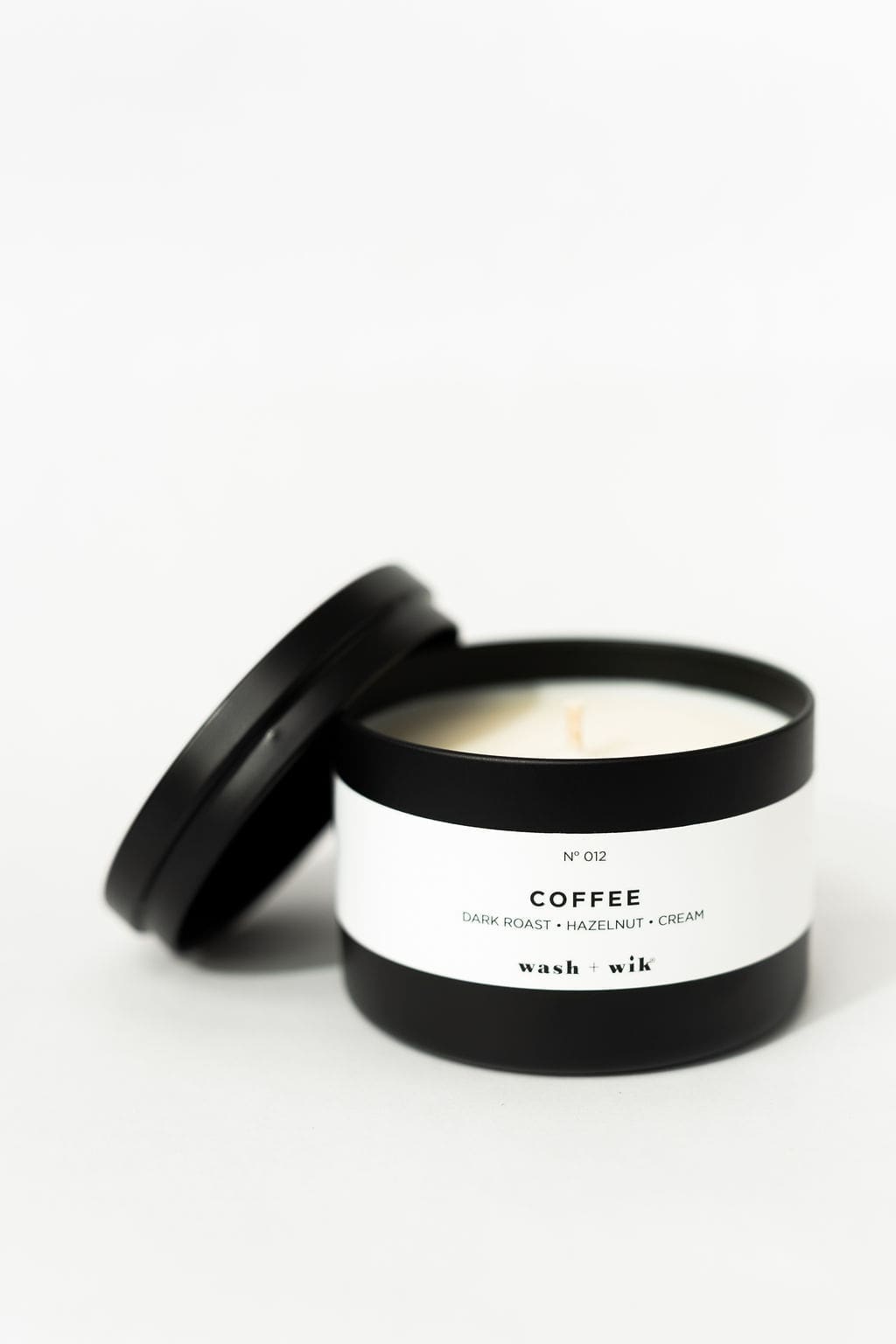 Soy Wax Candle, lid leaning on the side