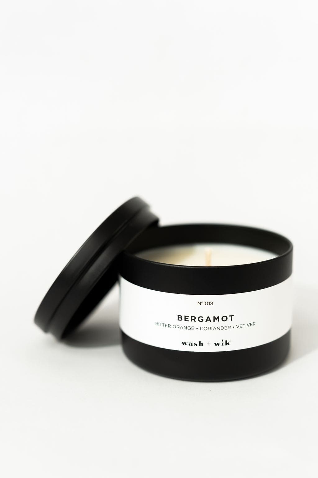 Soy Wax Candle, lid leaning on the side