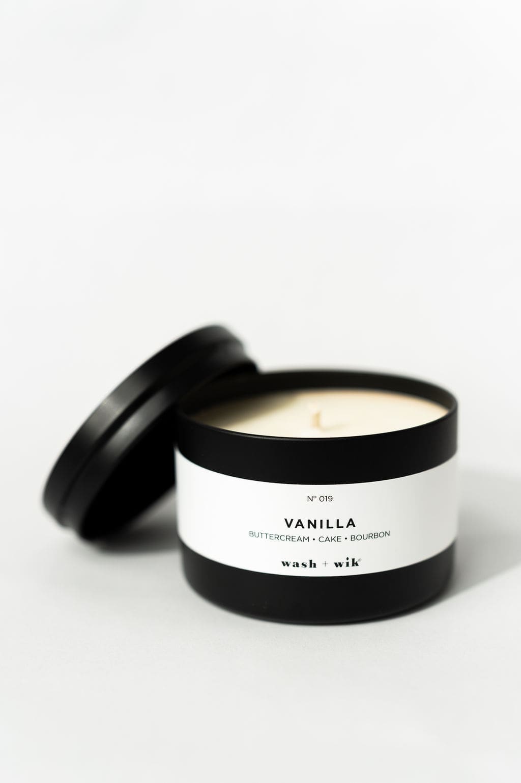 Soy Wax Candle, lid leaning on the side