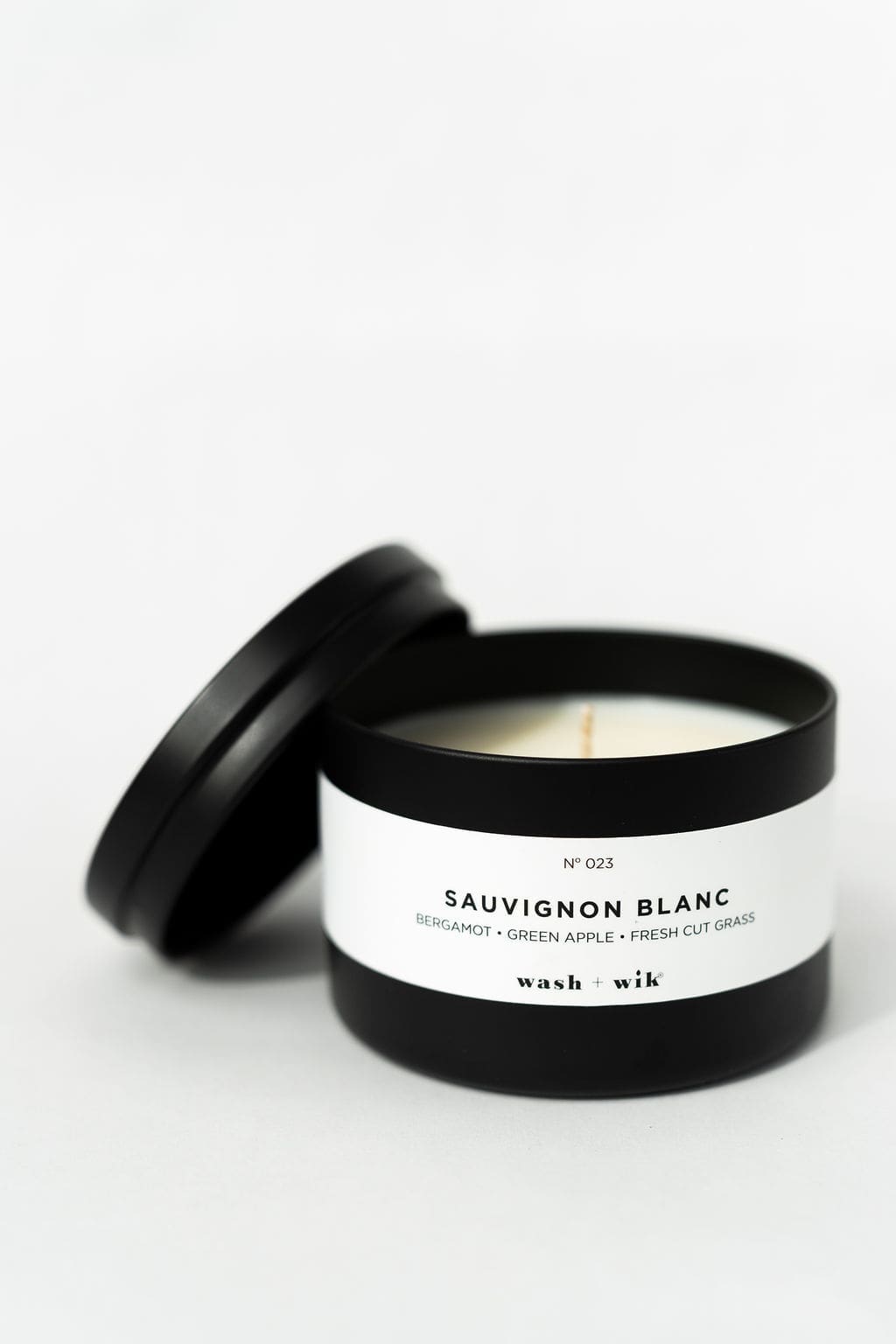 Soy Wax Candle, lid leaning on the side