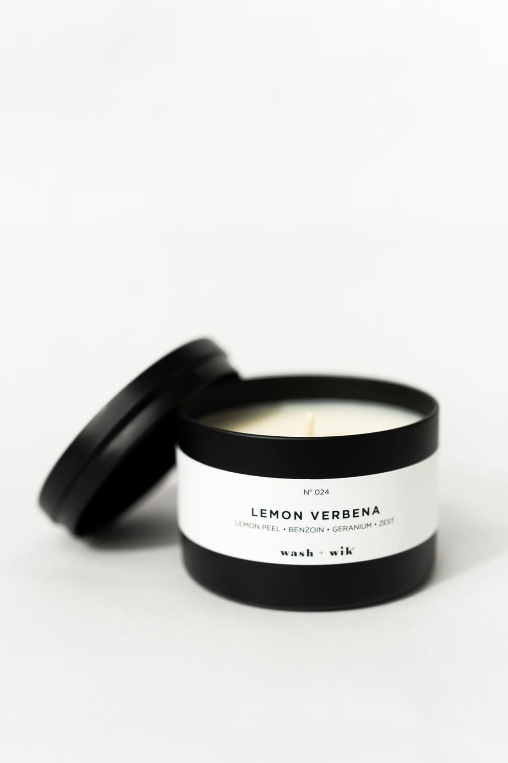 Soy Wax Candle, lid leaning on the side