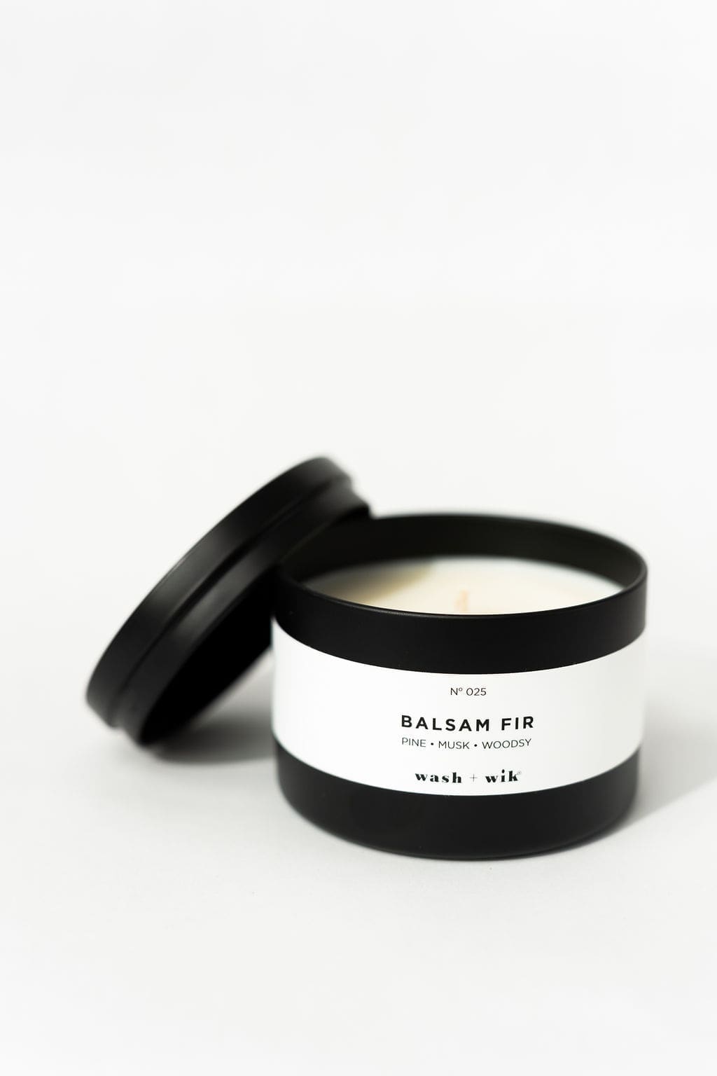 Soy Wax Candle, lid leaning on the side