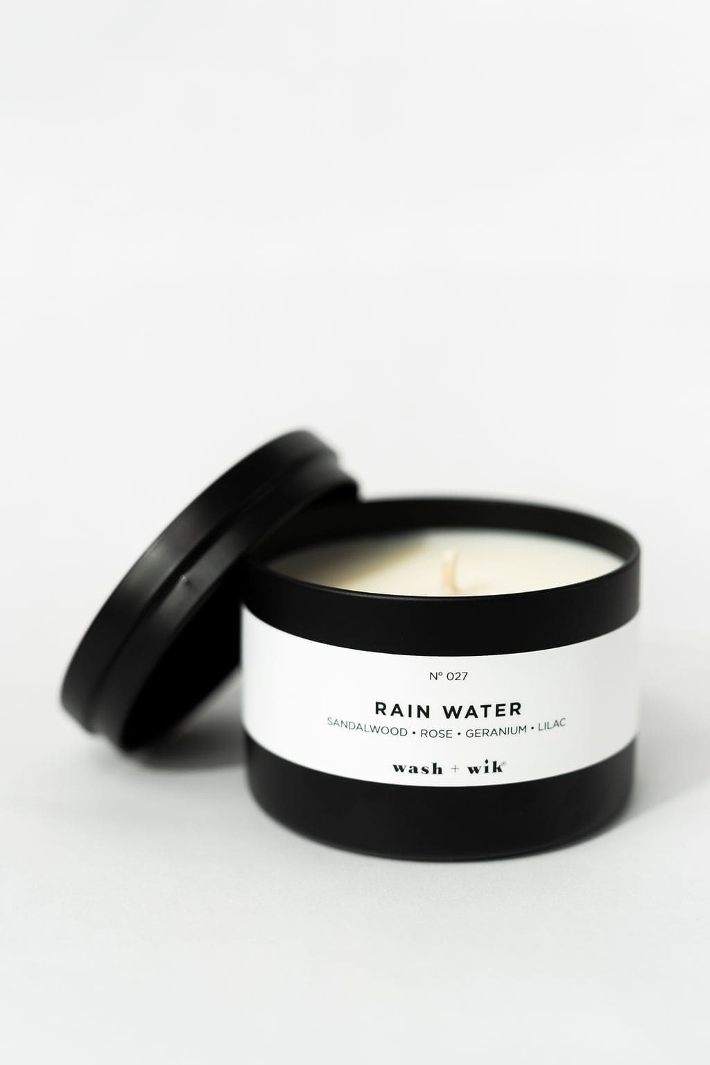 Soy Wax Candle, lid leaning on the side