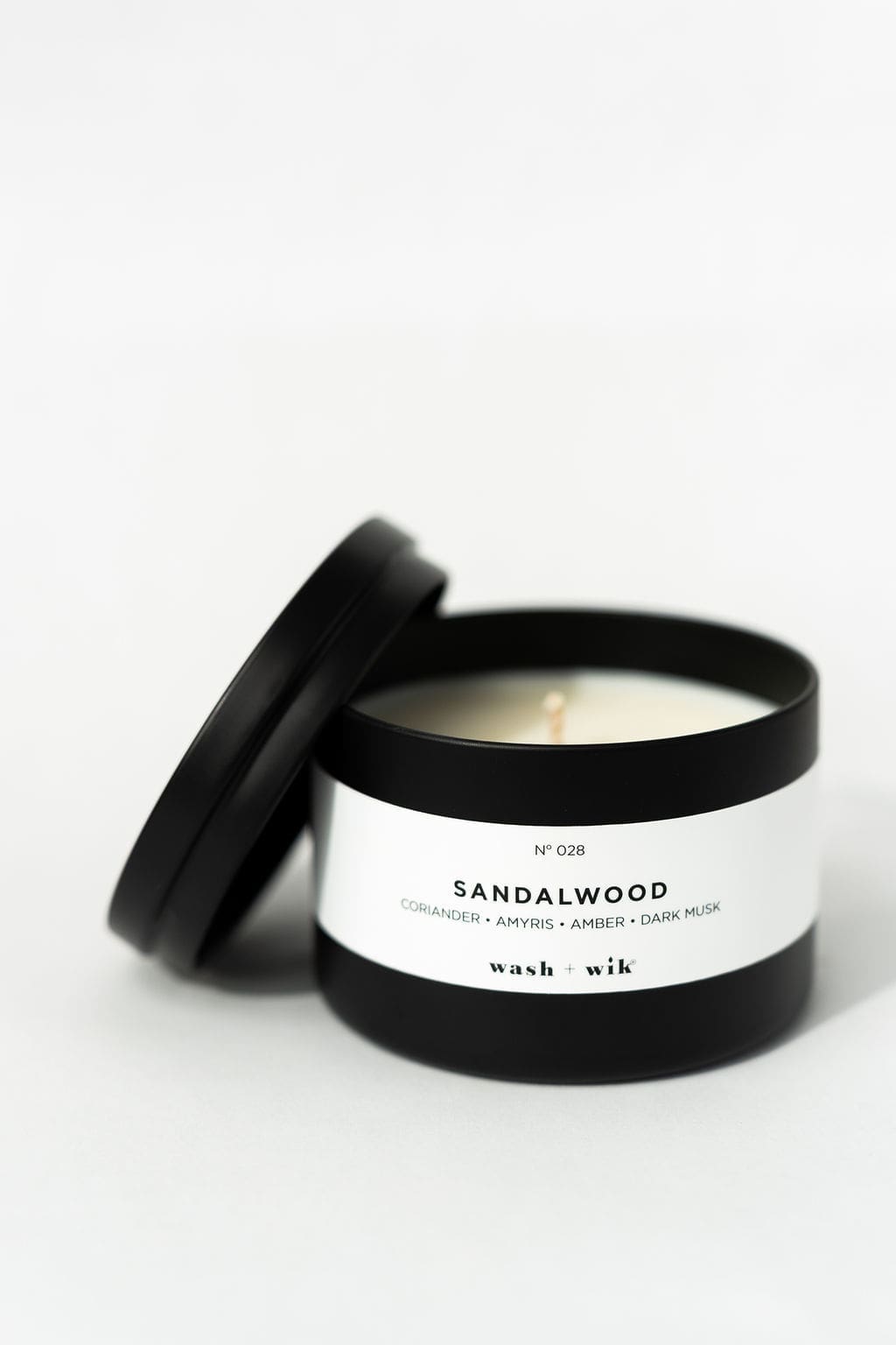 Soy Wax Candle, lid leaning on the side