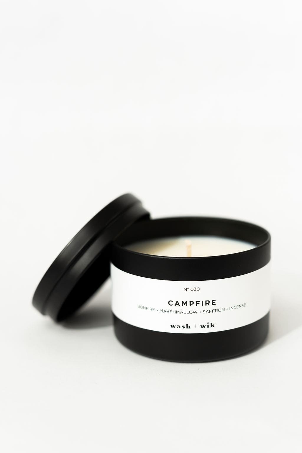 Soy Wax Candle, lid leaning on the side