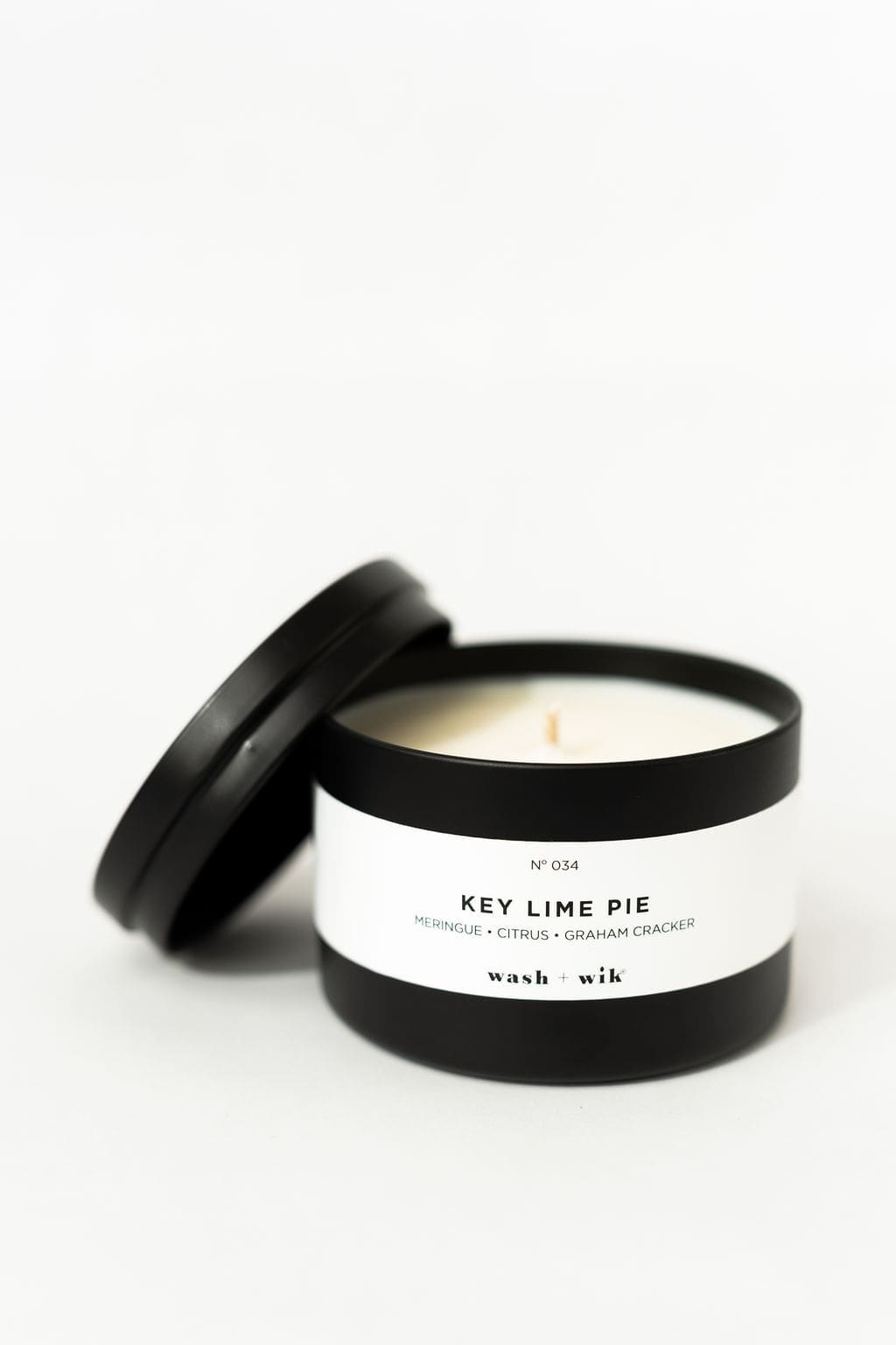 Soy Wax Candle, lid leaning on the side