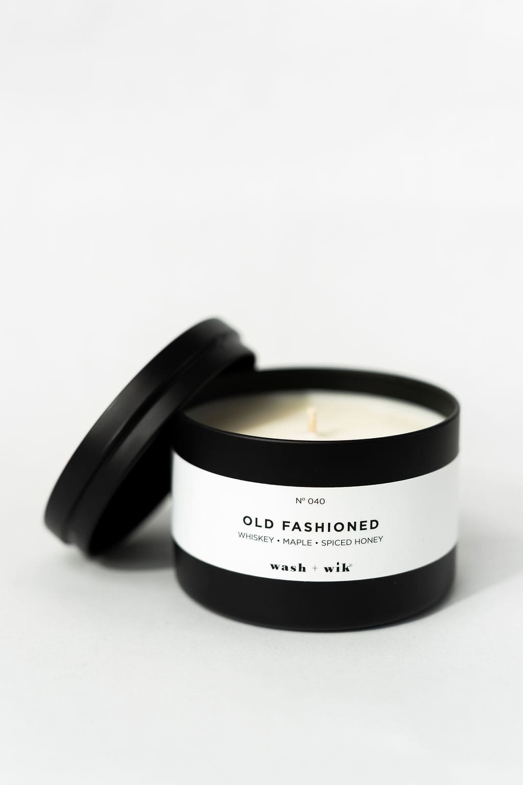 Soy Wax Candle, lid leaning on the side