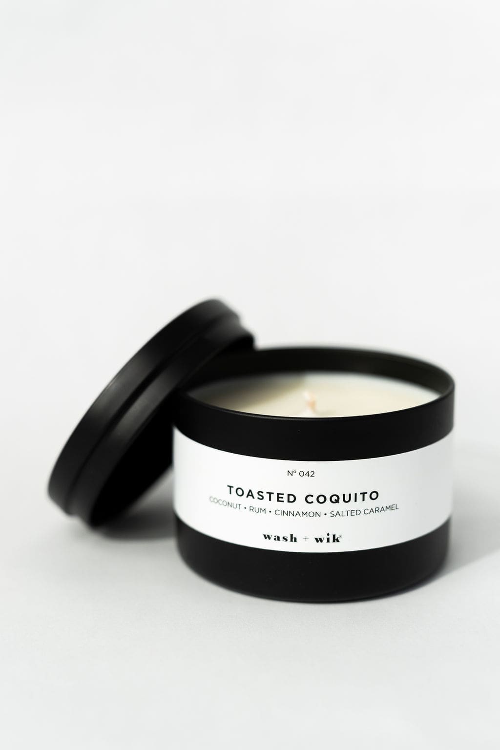 Soy Wax Candle, lid leaning on the side