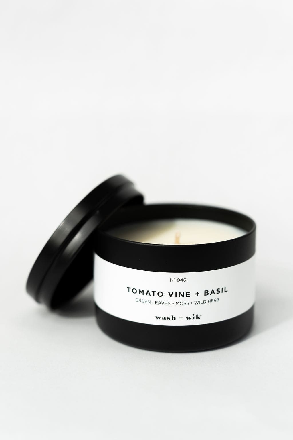 Soy Wax Candle, lid leaning on the side